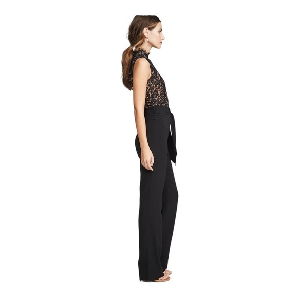 NWT MISHA Josie Black Lace High Nice Pantsuit Jumpsuit Size 0 Cocktail - Picture 7 of 15